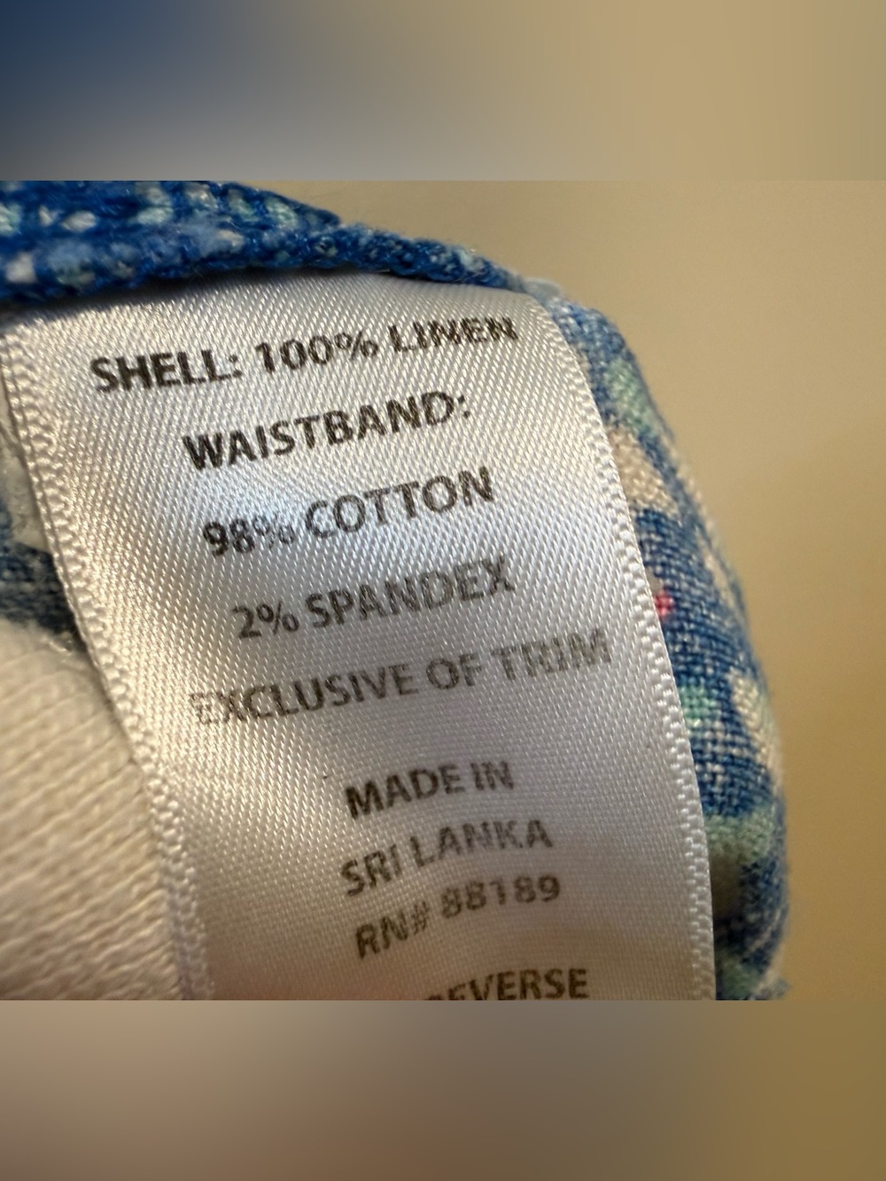 Lilly Pulitzer The Beach Pant Blue Starfish & Coral Print Linen Small - Picture 5 of 8